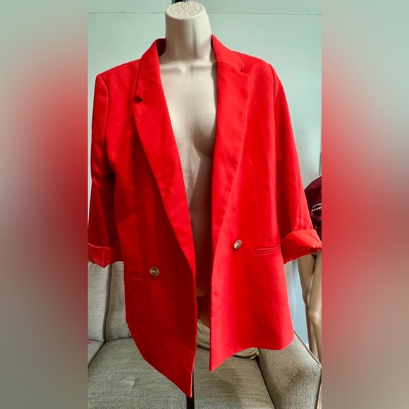 H & M Double Breasted Blazer Size S Oversized - Picture 3 of 5